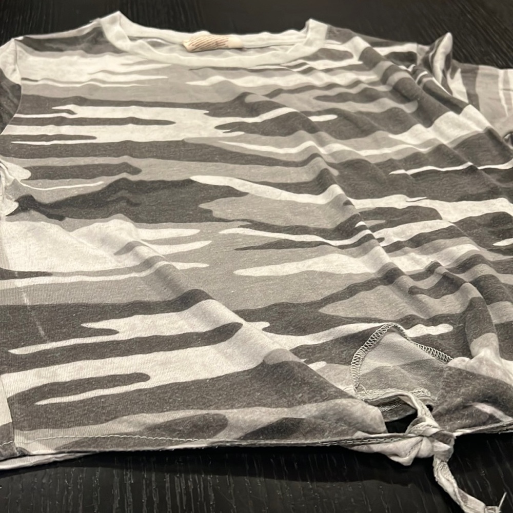 U.S. VINTAGE GRAY CAMO GIRLS TOP